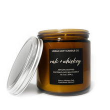 Load image into Gallery viewer, Urban Loft Candle Company - scented candles - Oak + Whiskey - 12oz
